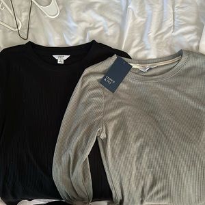 2 long sleeve crown & ivy shirts